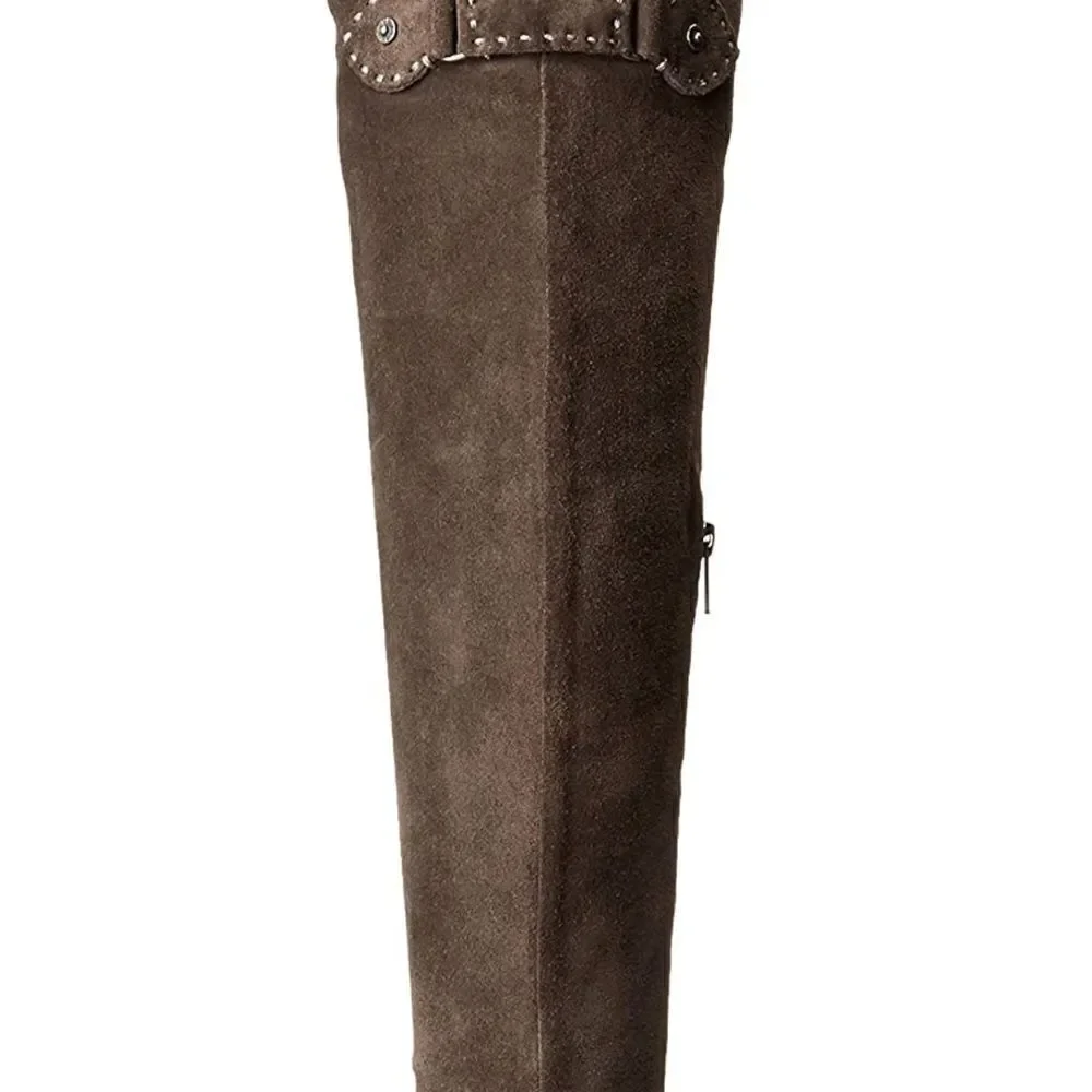 FRYE Women's Shirley Over-The-Knee Engineer Boot Size 5.5 NEW Smoke Color